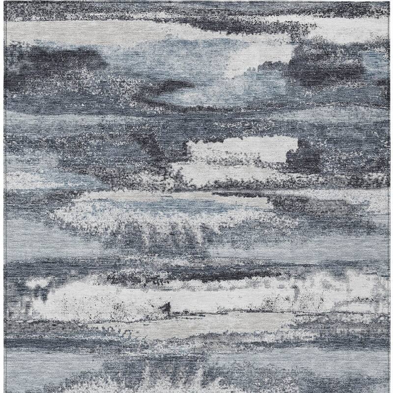 HomeRoots Abstract Transitional Rectangle Outdoor Rug