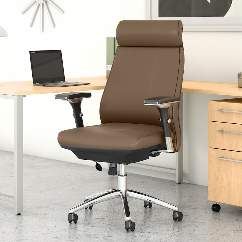Bush Business Metropolis High Back Leather Executive Office Chair