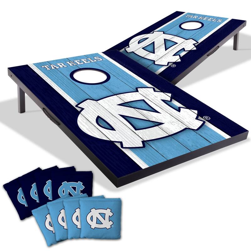 North Carolina Tar Heels NCAA Compact 2x3 Tailgate Cornhole Board Set - Include Team Logo Bags