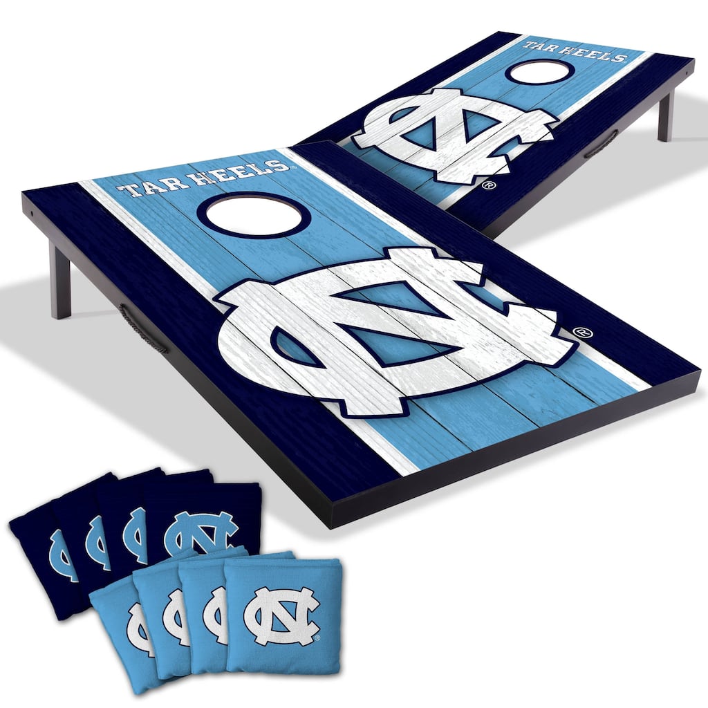 North Carolina Tar Heels NCAA Compact 2x3 Tailgate Cornhole Board Set