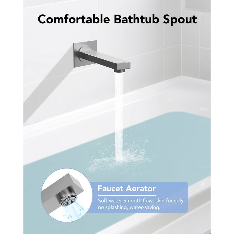 2-Function Shower System Single-Handle Pressure Balance Tub/Shower Set