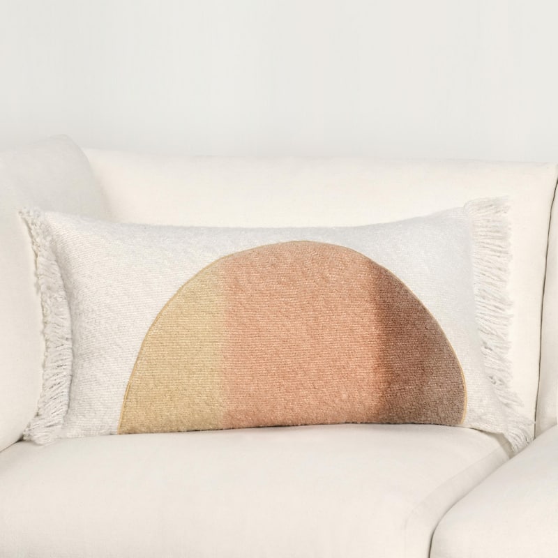 Villa by Classic Home Rahun 14x26 Hand-Dip Dyed Throw Pillow