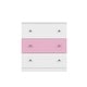 preview thumbnail 13 of 12, 3-Drawer Wooden Nightstand with Colorblock Design and Metal Handle