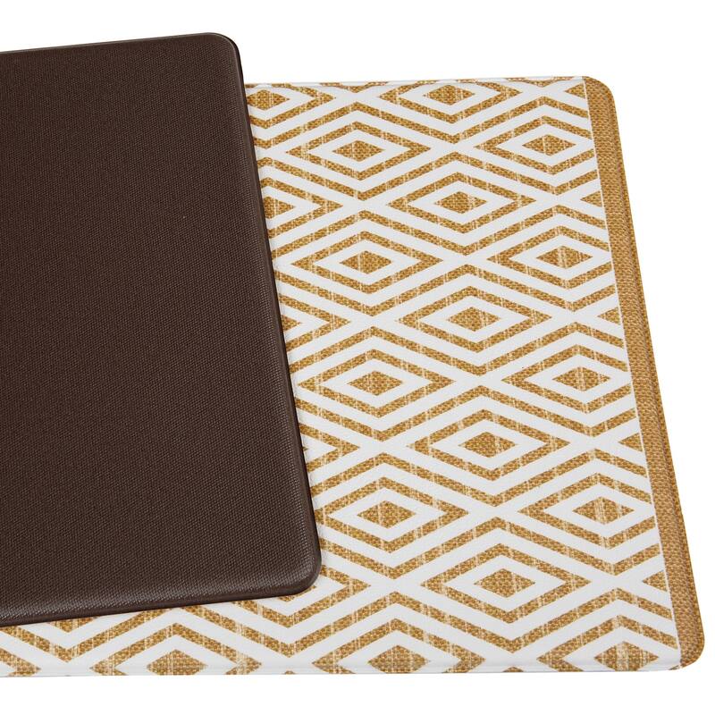 World Rug Gallery Geometric Anti-Fatigue Standing Mat