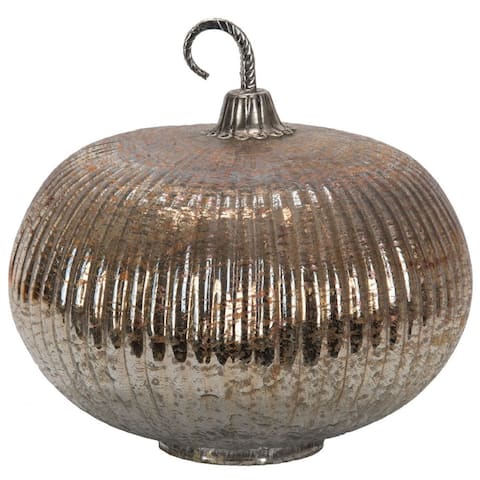 A&B Home Foil Glass Lustre Mercury Pumpkin
