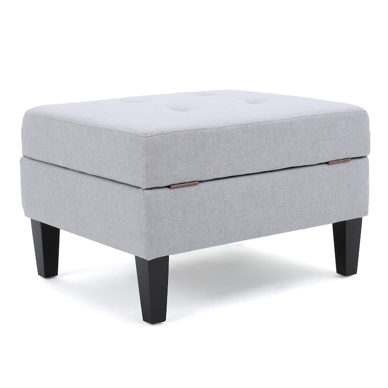 Zahra Tufted Fabric Storage Ottoman by Christopher Knight Home