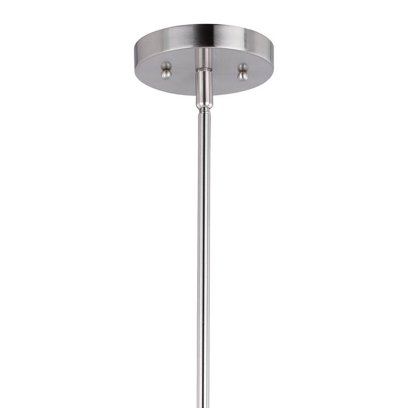 Beloit 3 Light Satin Nickel Farmhouse Chandelier Clear Glass - 26-in W x 20-in H x 26-in D