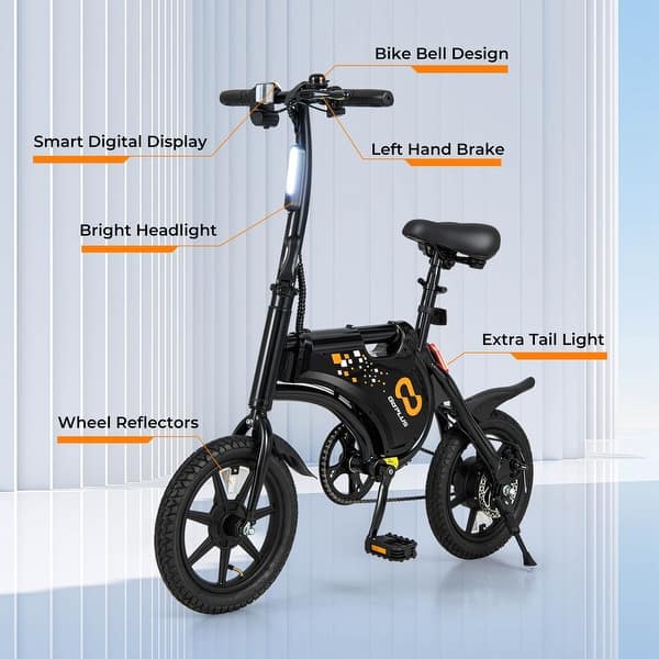 Goplus Electric Bike for Adults 14", 350W 36V 7.8Ah Foldable Bicycle - See  Details - Bed Bath & Beyond - 39502421