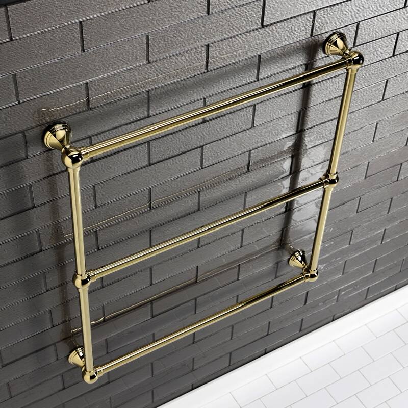 Kingston Brass Maximilien 30-Inch Wall Mount 3-Bar Towel Rack