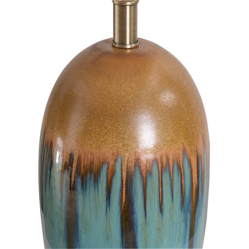 Kenroy Home Tucson Ceramic Table Lamp - Teal