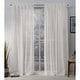 preview thumbnail 8 of 26, ATI Home Belgian Sheer Hidden Tab Top Curtain Panel Pair 50X84 - Snowflake