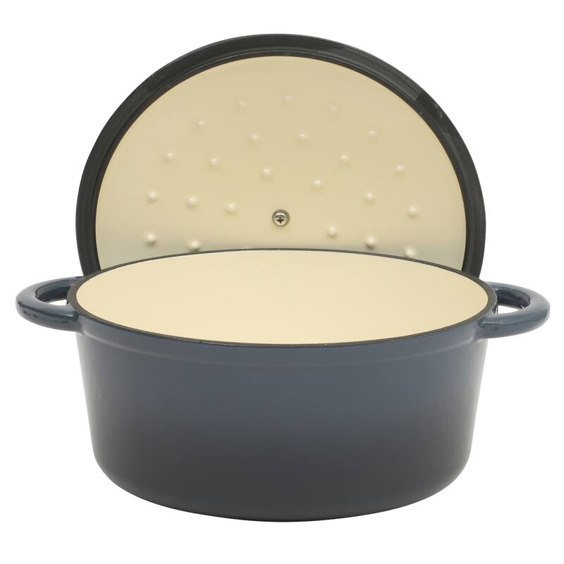 Gibson Home Enameled Cast Iron Dutch Oven Pot with Lid