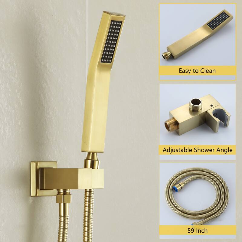 2-Function 10/12-In Wall Mounted Shower System with Handheld Shower