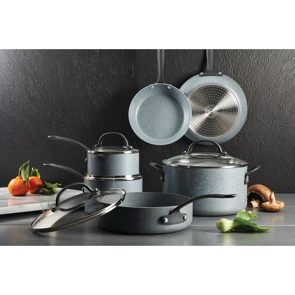BALLARINI Parma by HENCKELS 10-Piece Forged Aluminum Nonstick Cookware Set,  Pots and Pans Set, Granite, Made in Italy - Bed Bath & Beyond - 14291799