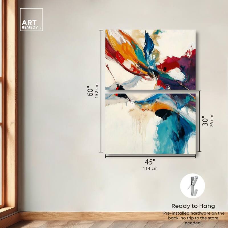 Vibrant Palette III Canvas Set of 2 by Art Remedy, Gallery Wrapped