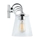 preview thumbnail 8 of 22, Jayne 4-light Bath/ Vanity Fixture w/ Clear Seeded Glass