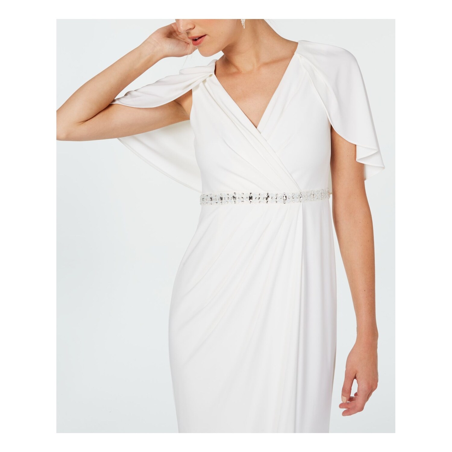 adrianna papell short white dress