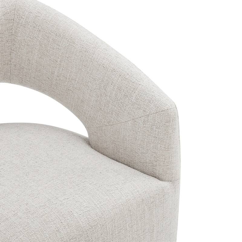 Spruce & Spring Joey Barrel Accent Chair with Casters for Living Room, Office, or Reading Nook