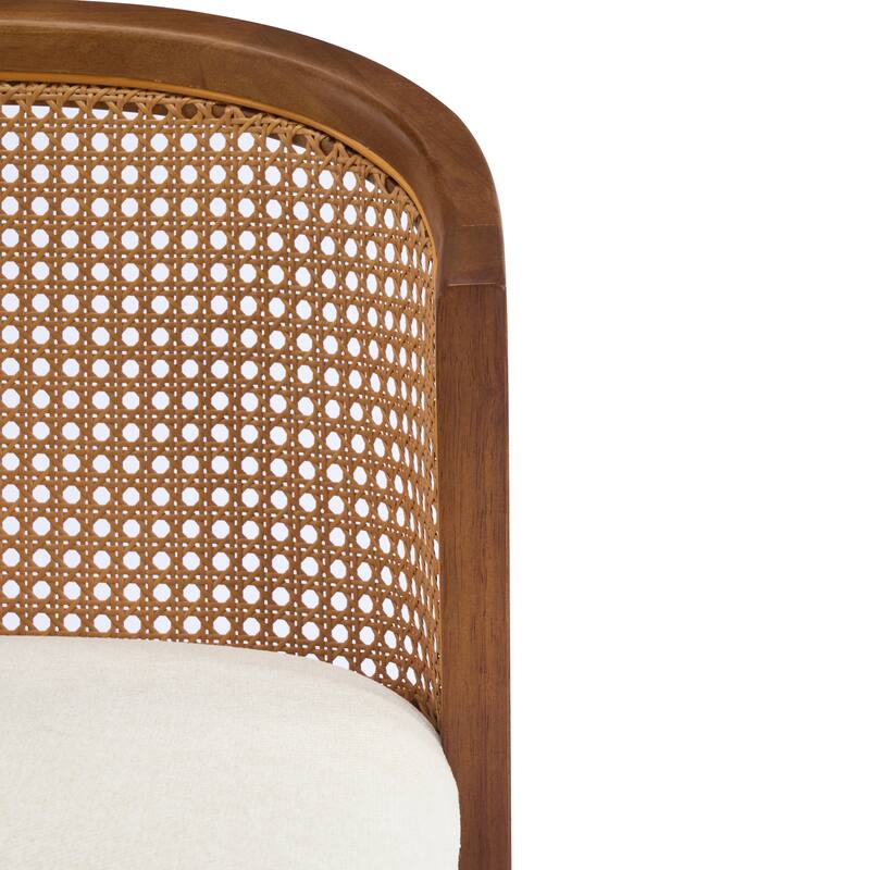 Christopher Knight Home - Tatti Scandinavian-Inspired Wooden Counter Stool Set with Rattan Accent Backrest
