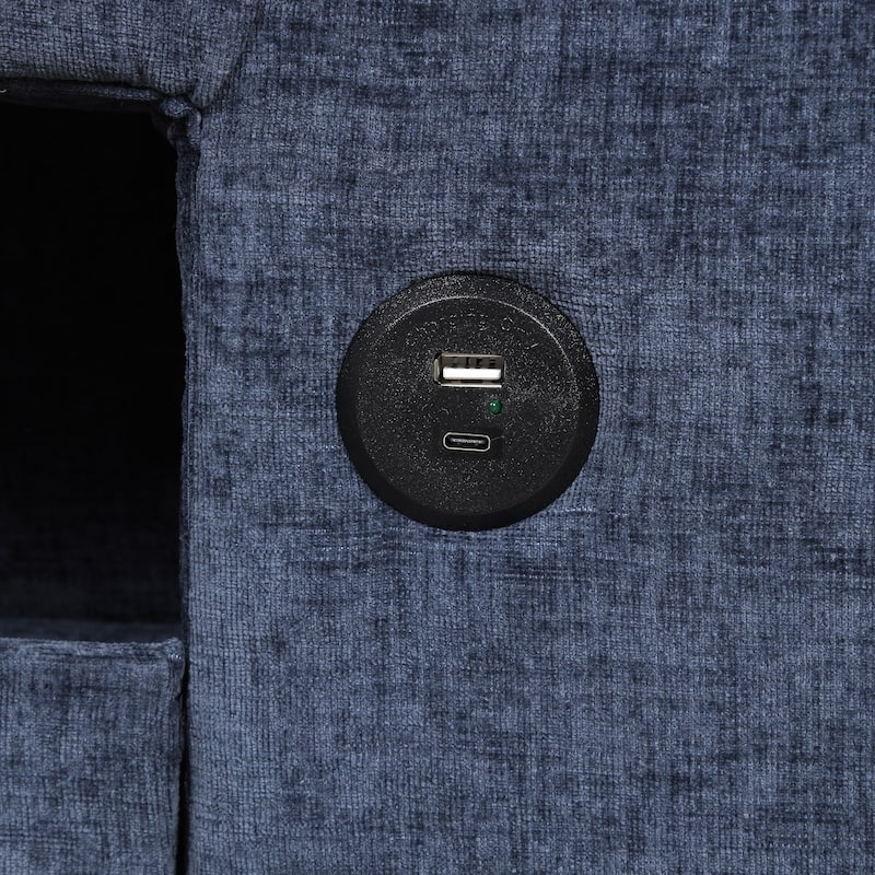 Convertible Sleeper Sectional Sofa with Pull-Out Bed & Storage, L-Shape Modular Sofa with Ottoman, USB Ports & Cup Holders