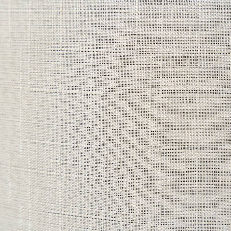 22.75" Linen Upholstered Round Nesting Storage Ottoman