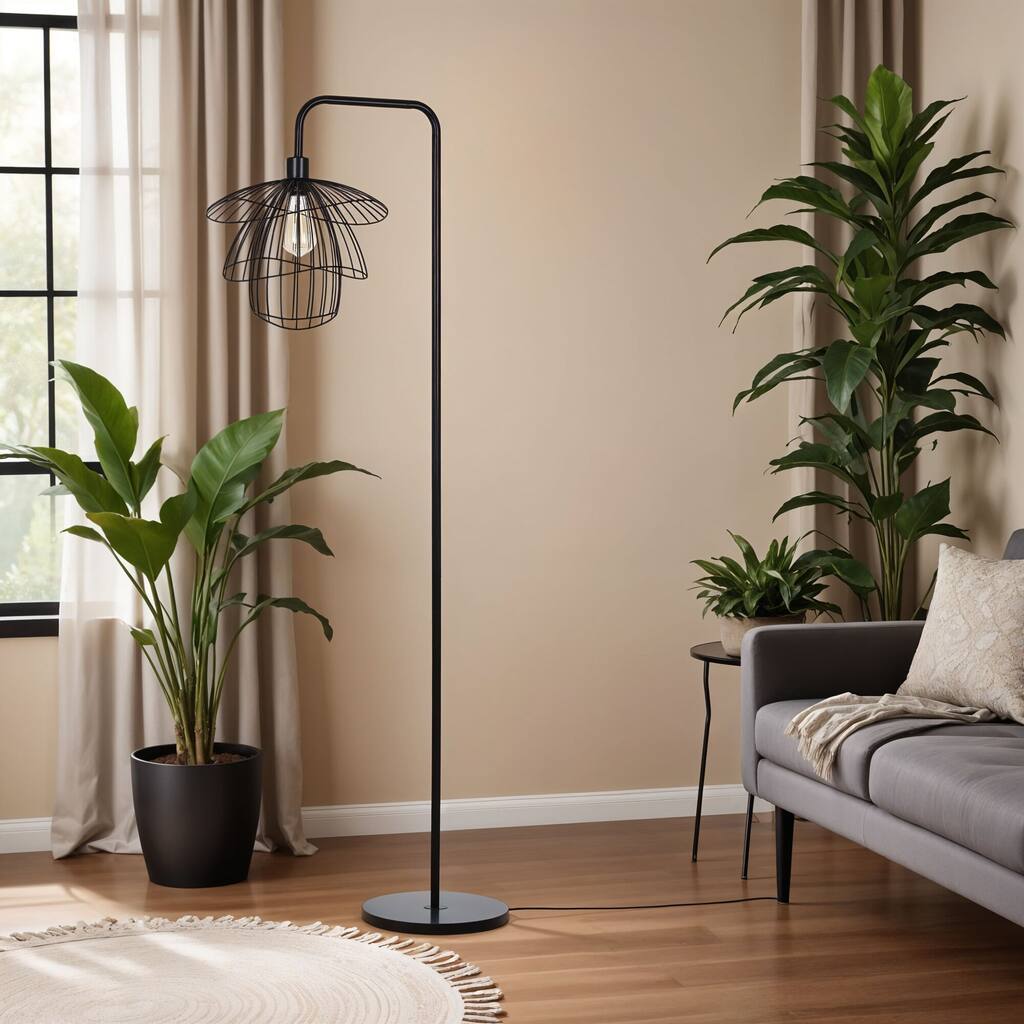 Kenroy Home Orchid Downbridge Floor Lamp - Black