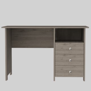 Compact Computer Desk with Storage Drawers and Shelf, Ideal for Home Offices