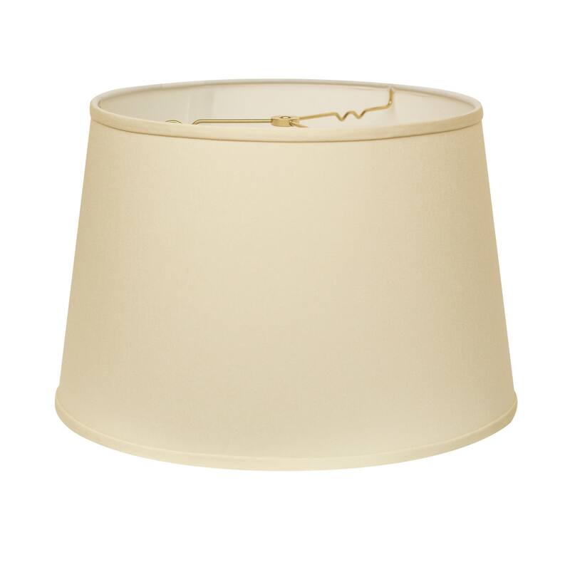 14" Ivory Rounded Empire Slanted No Slub Lampshade - 14" L x 14" W x 9.5" H - Ivory - 14" L x 14" W x 9.5" H