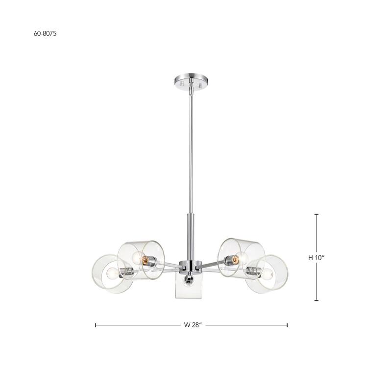 Nuvo Lighting 60/8075 Marlowe 5 Light 28" Wide Chandelier