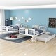 preview thumbnail 3 of 11, Maximized Space Wood Bunk Bed withTwin Size Trundle, Solid Construction, Safety Guaranteed,White