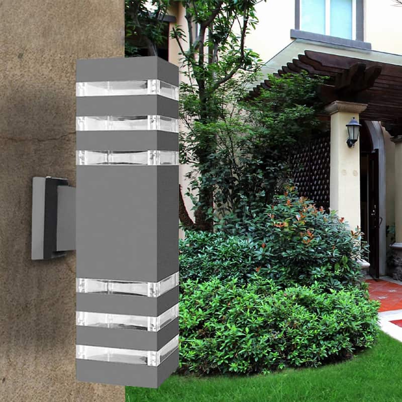 Modern Outdoor Wall Lighting Cylinder/Square Armed Sconces(4 Pack)