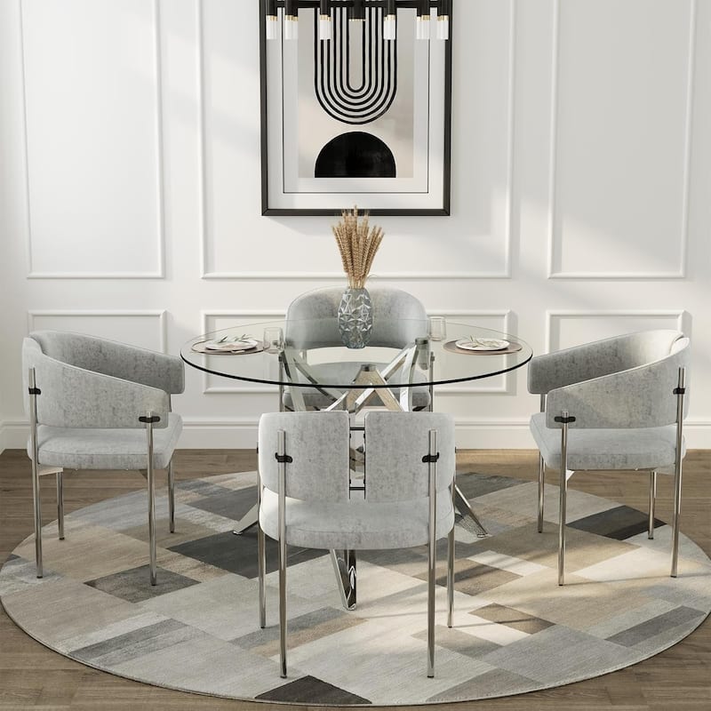 Classic and Luxurious Barrel Dining Chairs with Arms