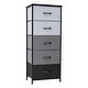 preview thumbnail 50 of 86, Contemporary 5-drawer Chest Vertical Storage Tower- Fabric Dresser