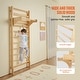 preview thumbnail 9 of 10, Natural Pine Wood 10-Level Climbing Wall Gym for Kids and Indoor Playset - 31.5” L x 20.67” W x 86.61” H