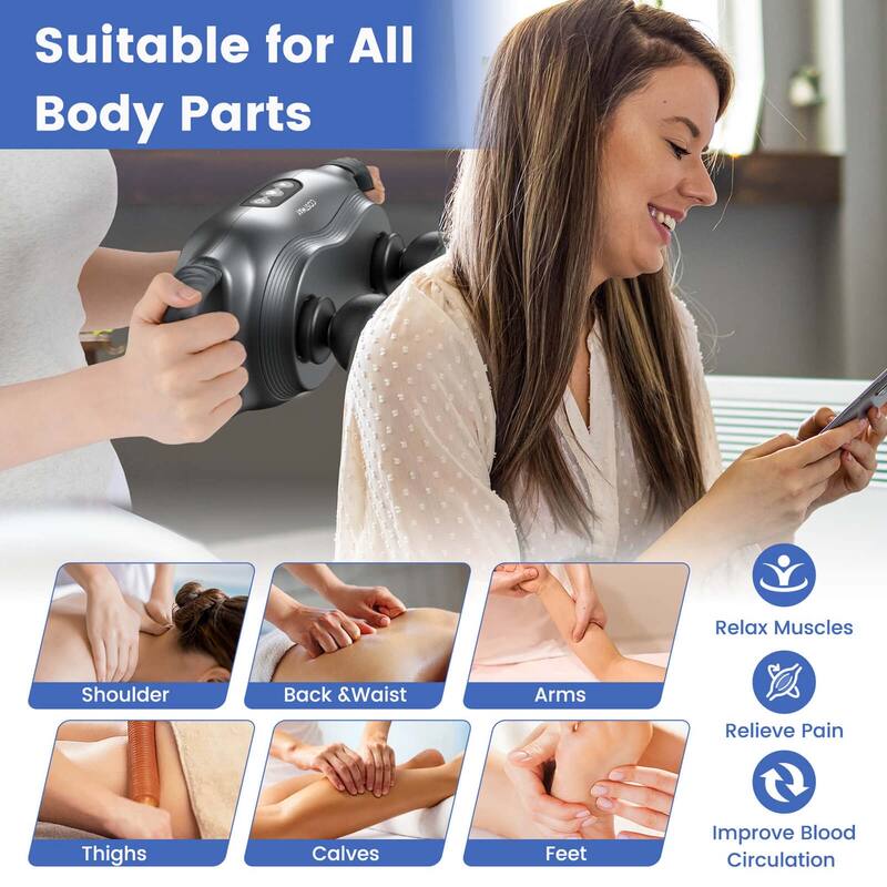 Costway Massage Gun Deep Tissue Multipurpose Electric Massager with 3 - See Details