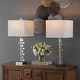 preview thumbnail 2 of 19, SAFAVIEH Lighting 28 inch Crystal Deco Crystal Table Lamp (Set of 2)