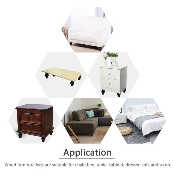 Replacement Furniture Leg Sofa Leg Bed Risers Solid Wooden Couch Feet