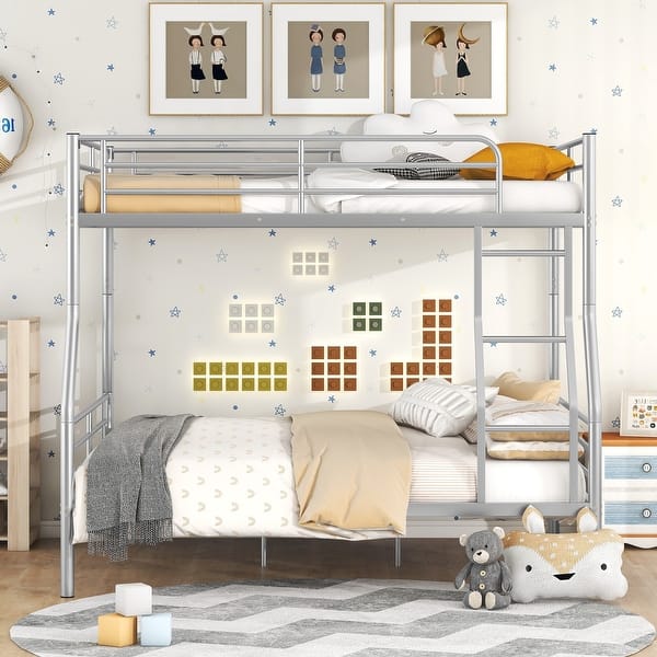 slide 2 of 22, [Save Space or Split Into 2 Beds] Full XL Over Queen Metal Bunk Bed