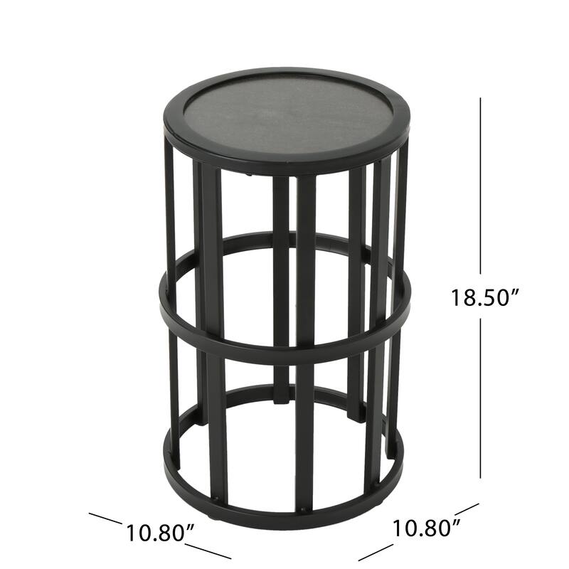 Lightweight Patio Table with Powder Coated Iron Frame
