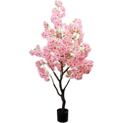 Cherry Blossom Artificial Tree, Large Cherry Blossom Tree with Planter