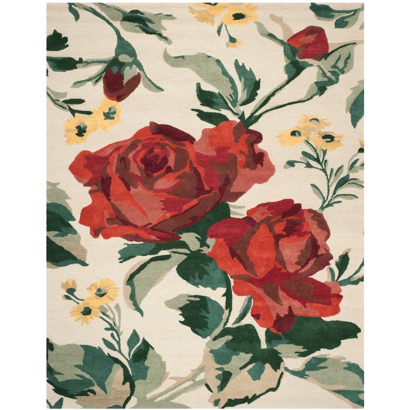 Martha Stewart by SAFAVIEH Rose Chintz Wool Rug - 8' x 10' - Shortbread