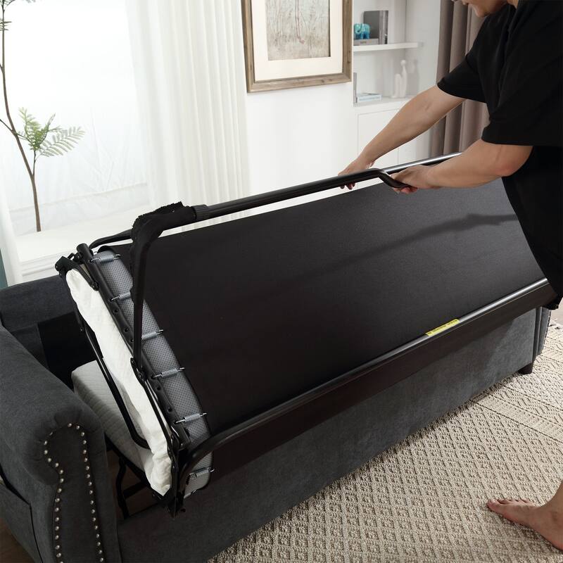 U_Style 80.7'' 2-in-1 Sofa Bed Sleeper with Large Mattress, for Living Room Spaces Bedroom