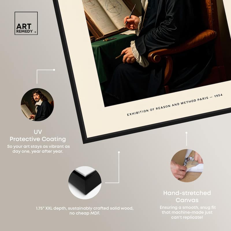 Cartesian Thinker Canvas by Art Remedy