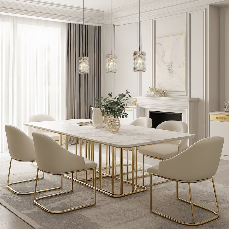 Modern Glam 1-Light Crystal Drum Island Pendant Rose Gold Island Lights for Dining Room - D7.9" x H73.7" Max
