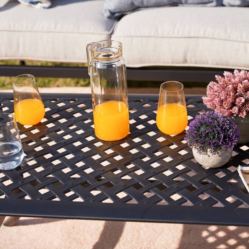 Patio Festival 2-Piece Outdoor Loveseat and Coffee Table Set