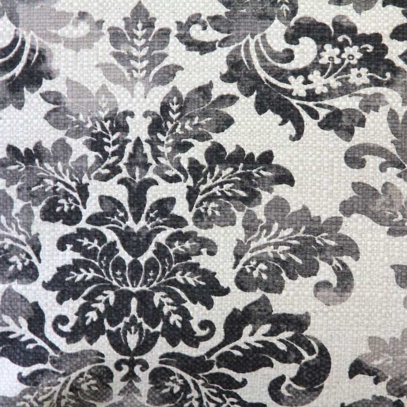 Calliope Gray Damask Pattern 12x20 Throw Pillow