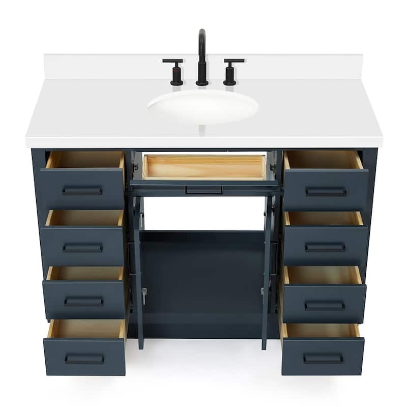 Ariel T049SWQOVO Hepburn 49" Free Standing Single Basin Vanity Set