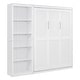 preview thumbnail 8 of 12, Full Size Foldable Wall Bed with Storage Shelves and Cabinet Design Ideal for Guest Rooms or Home Offices