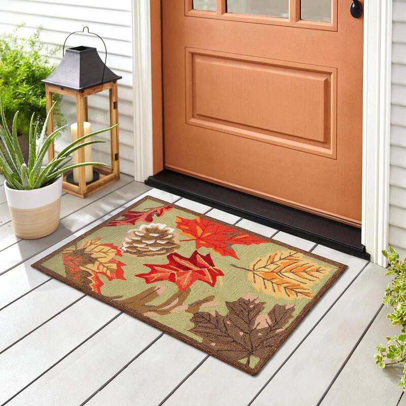Liora Manne Ravella Falling Leaves Indoor/Outdoor Rug