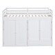 preview thumbnail 4 of 18, White Twin size Solid Wood Loft Bed with Drawer, Two Wardrobes and Mirror for Bedroom